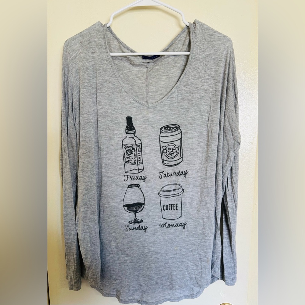 Sweet Claire Gray Graphic Tee